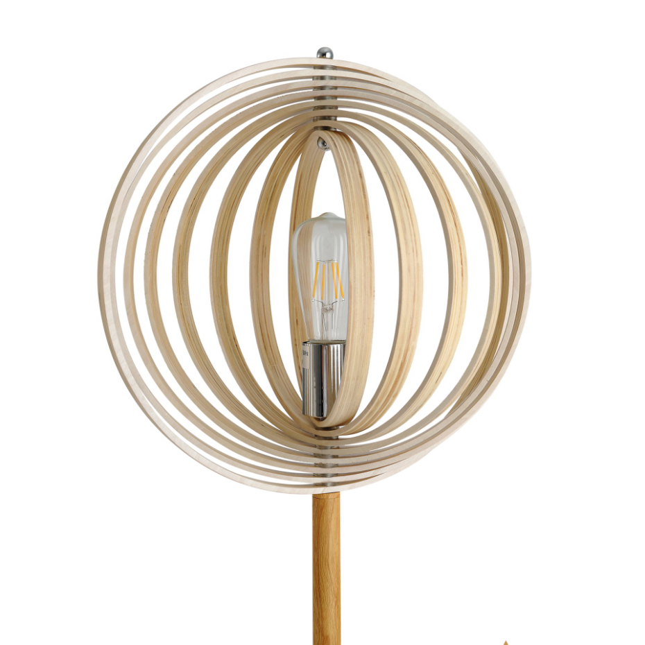 Lampadaire design en bois