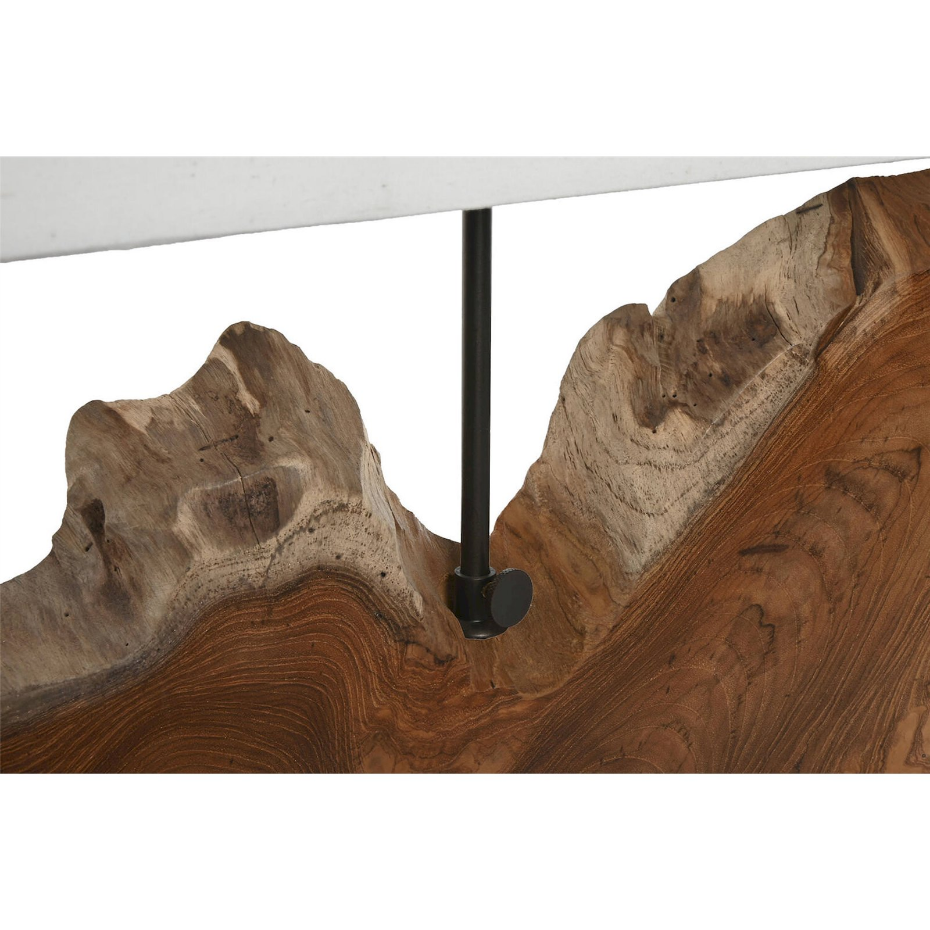Lampe de table en bois et fer forgé rectangulaire Item Home Lamps 2c 24