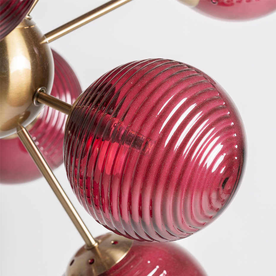 Lustre contemporain en cristal fumé pour salon