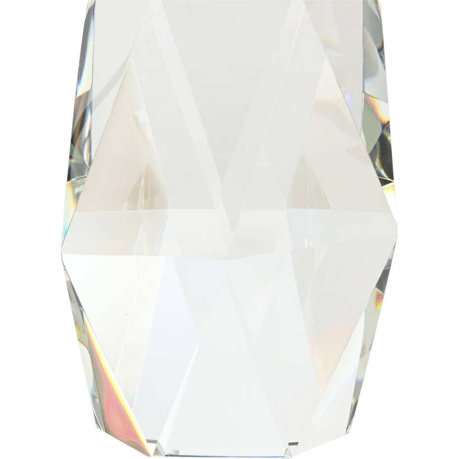 Lampe de table en verre et lin moderne Moderno