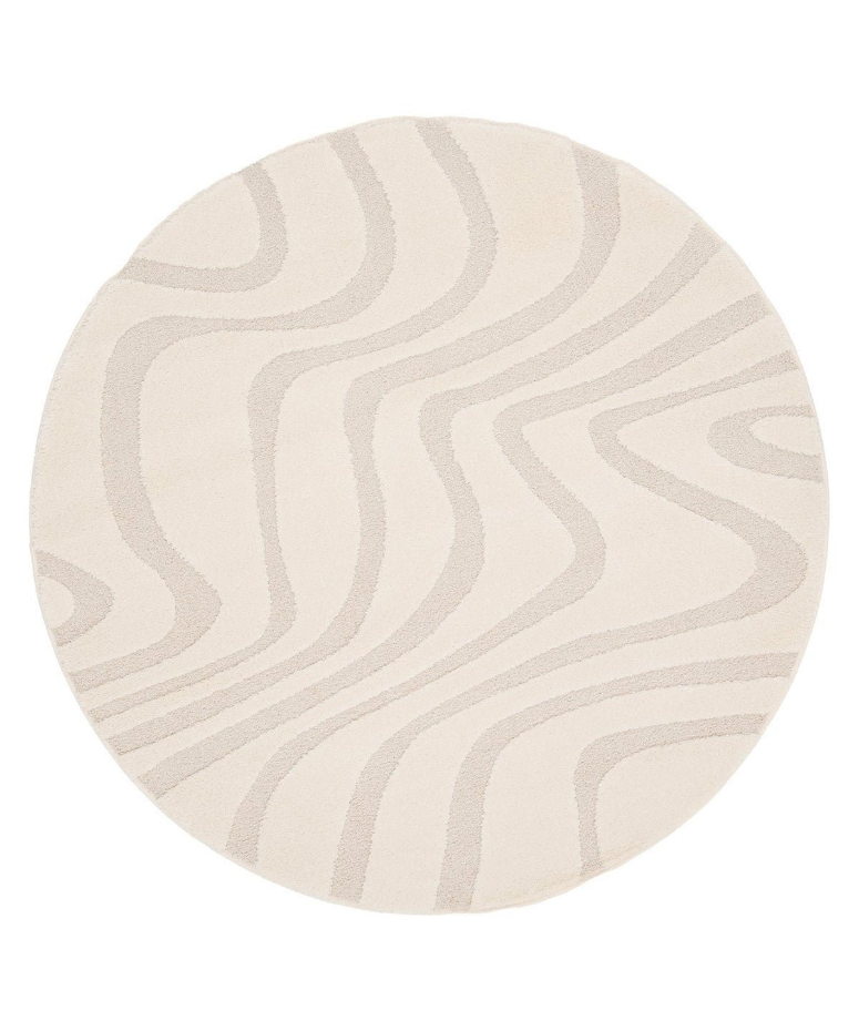 Tapis rond design avec effet relief NAYA
