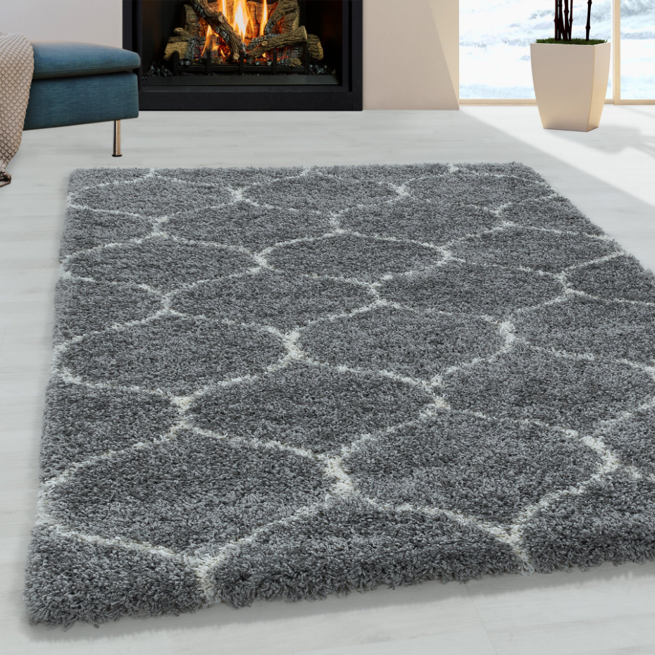 Tapis shaggy à poils long motif scandinave SALSA