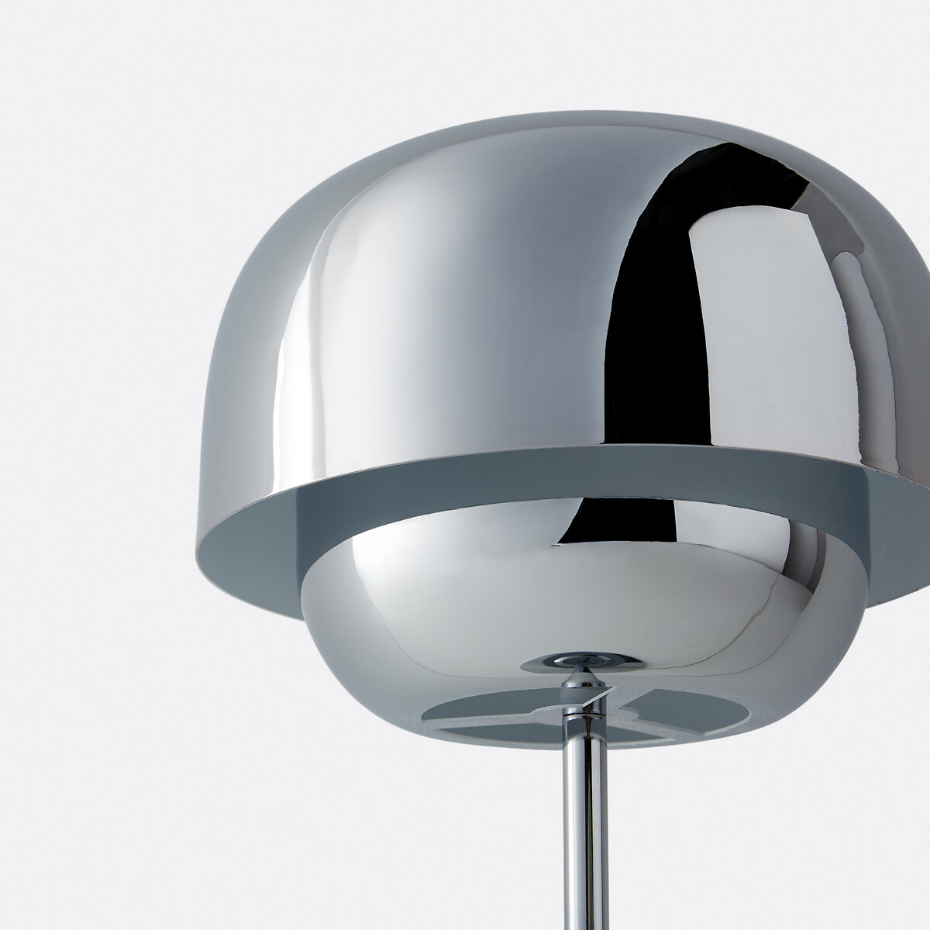 Lampe à poser en métal fer chrome, Kinoko