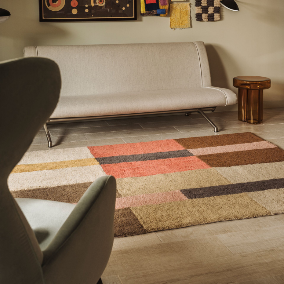 Tapis Lainable Coureur Corail Épicé CHROMA STRIPES