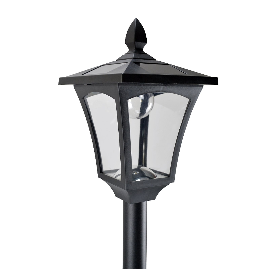 Lampadaire extérieur solaire luminaire lanterne LED noir