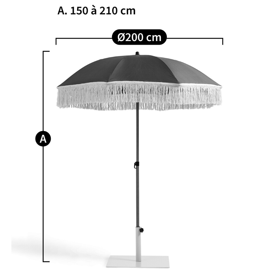 Parasol à franges, Biara
