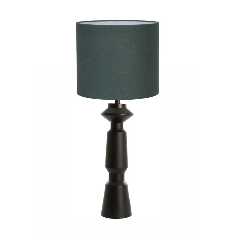 Lampe Métal Noir Ilvara Abat Jour Vert