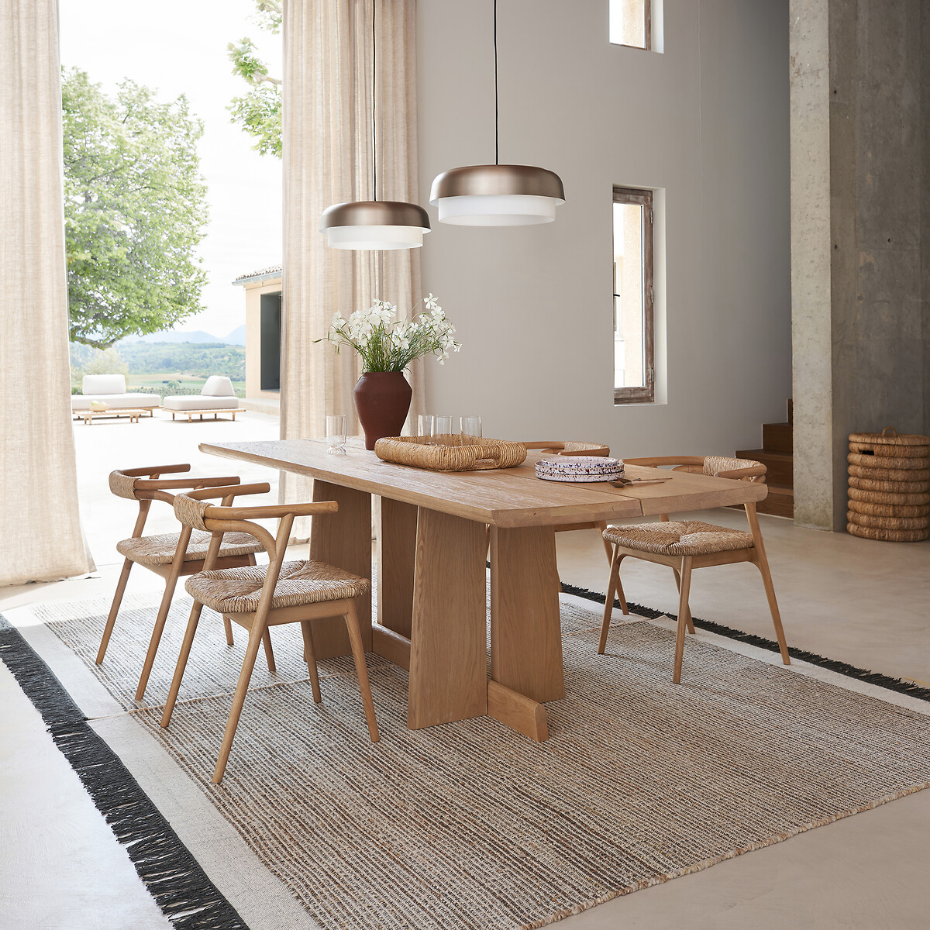 Tapis jute laine et coton, tissé plat, Siptah