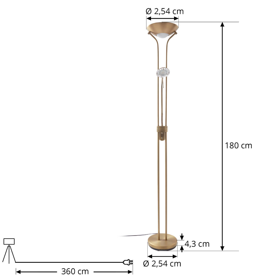 Lampadaire en métal moderneLED, Josefin