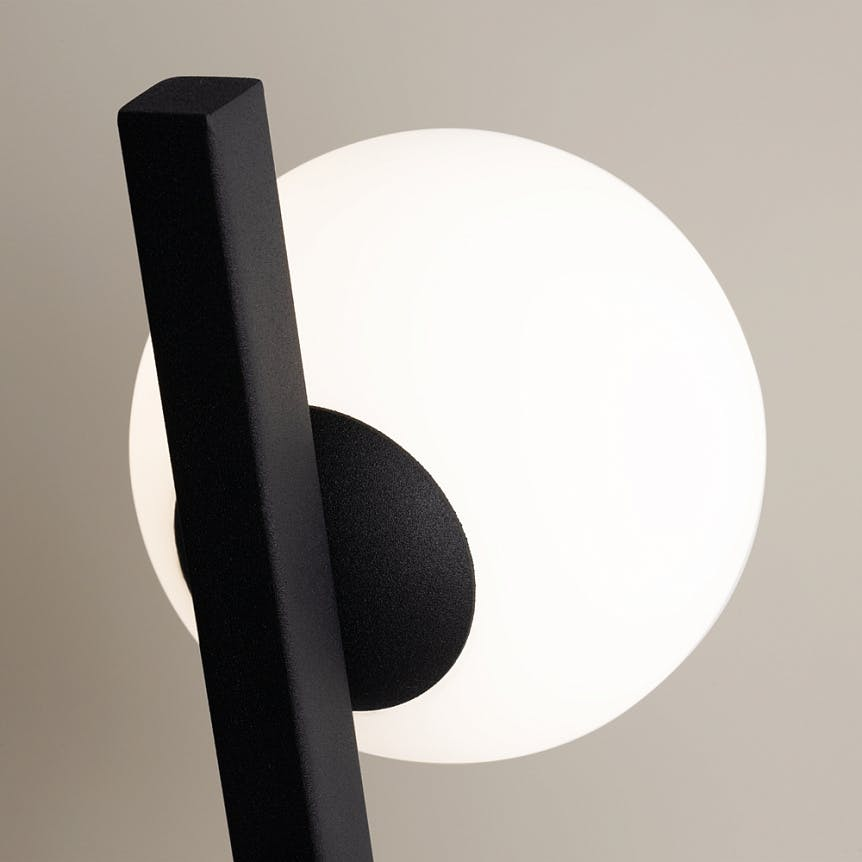 Applique murale métal 1 globe verre MESA