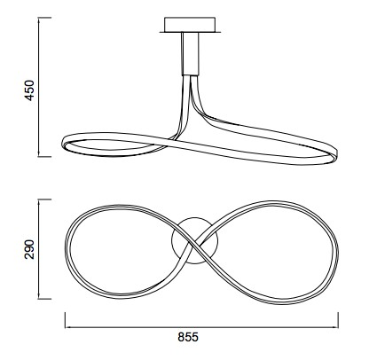 Suspension en métal design, NUR