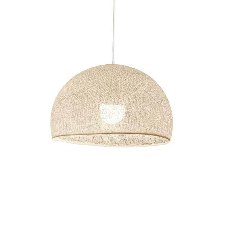 Abat-jour coupole vert de gris 50 et sa suspension simple