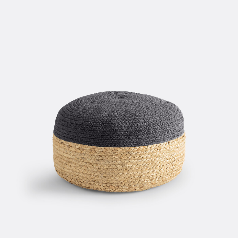 Pouf bicolore jute Popayan