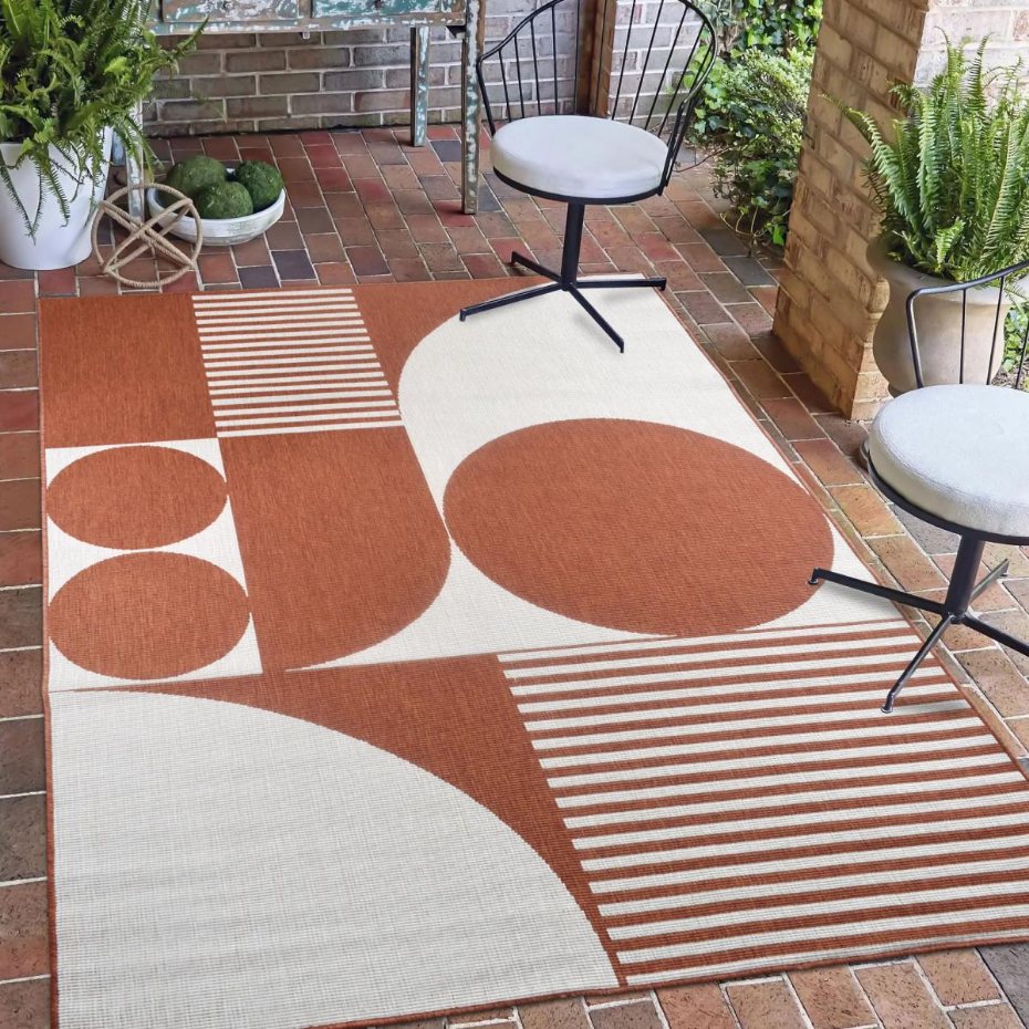Tapis extérieur, kilim reversible LYN2 BF REVERSIBLE