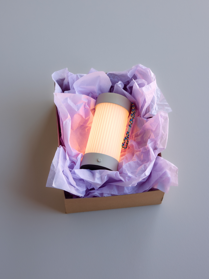 Lampe portable en verre et fer CAMP