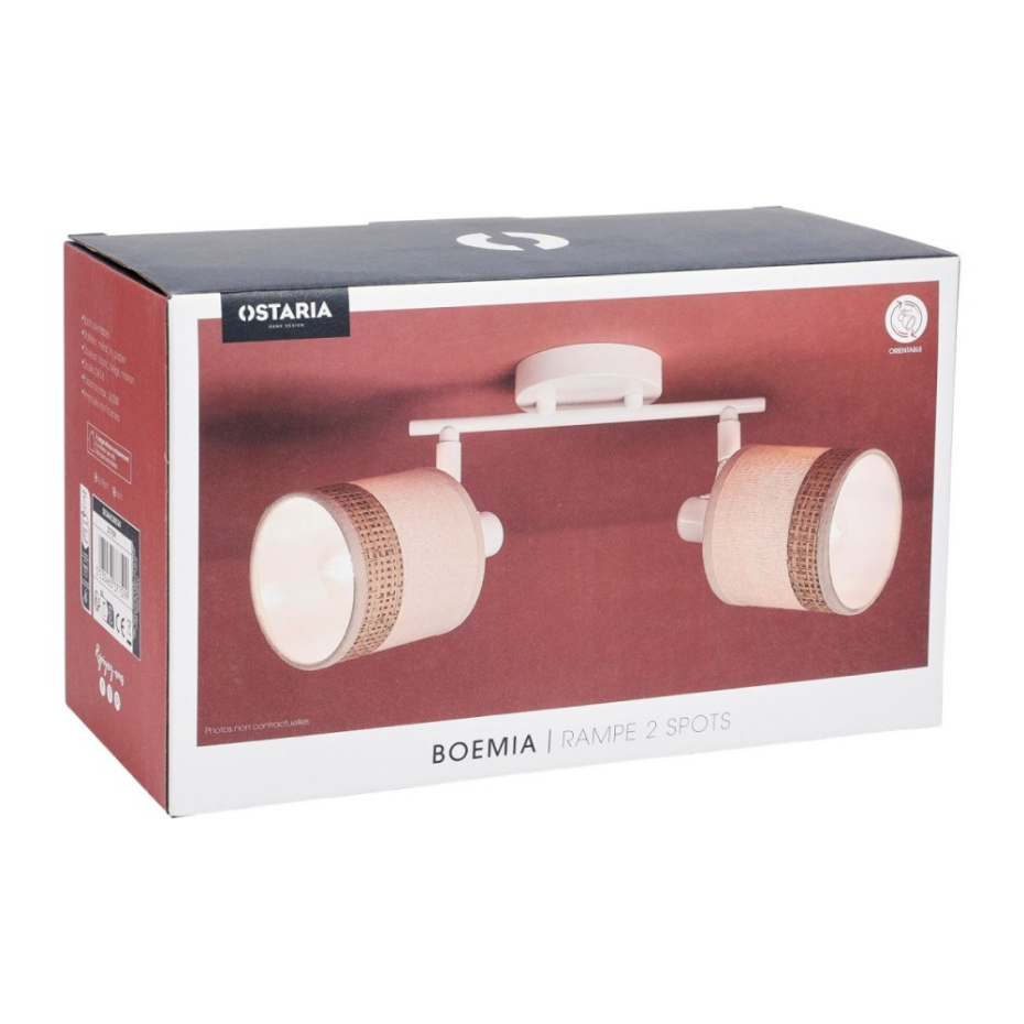 Rampe 2 Abat-jours Lin Beige