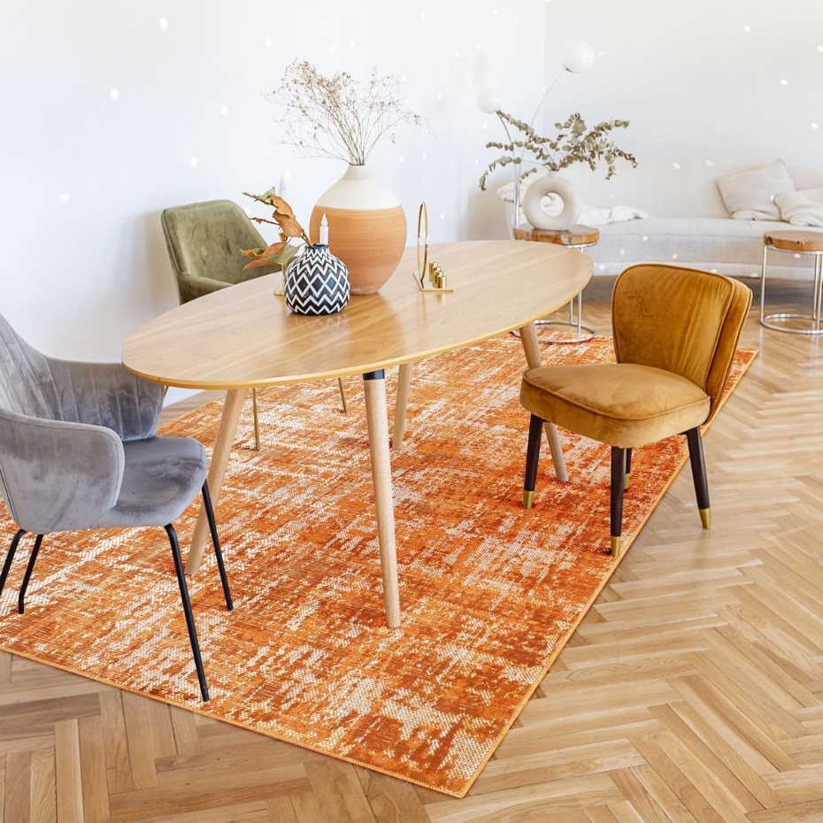 Tapis salon vintage chic effet vieilli STELLE