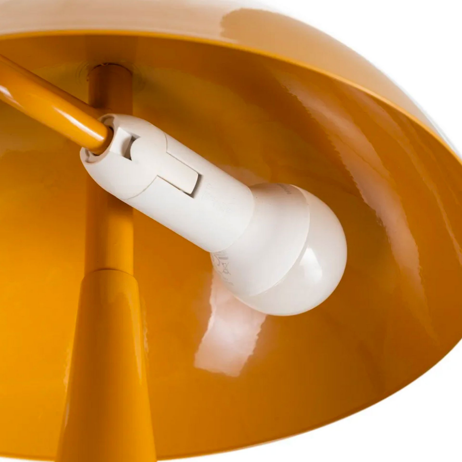 Lampe à poser champignon métal jaune 25x25x27.5cm