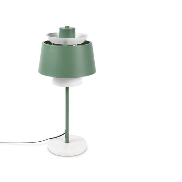 Lampe de table en fer  avec socle en marbre Mira
