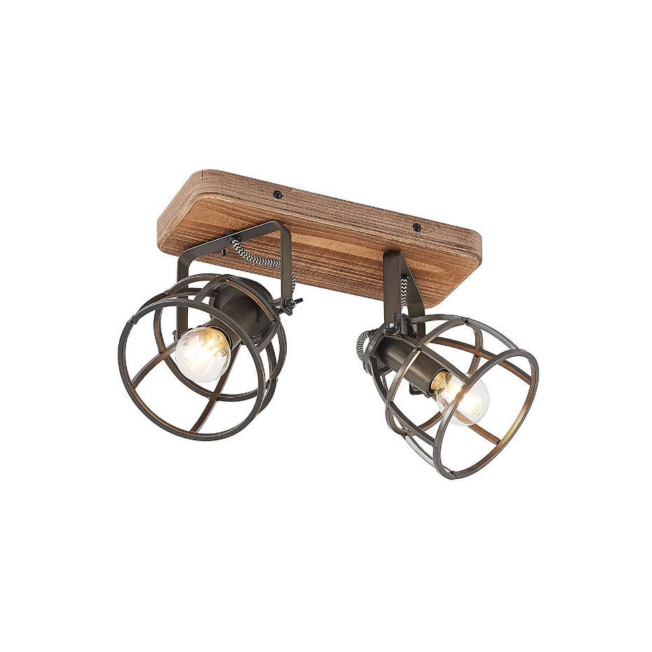 Plafonnier en bois vintage, Rutger