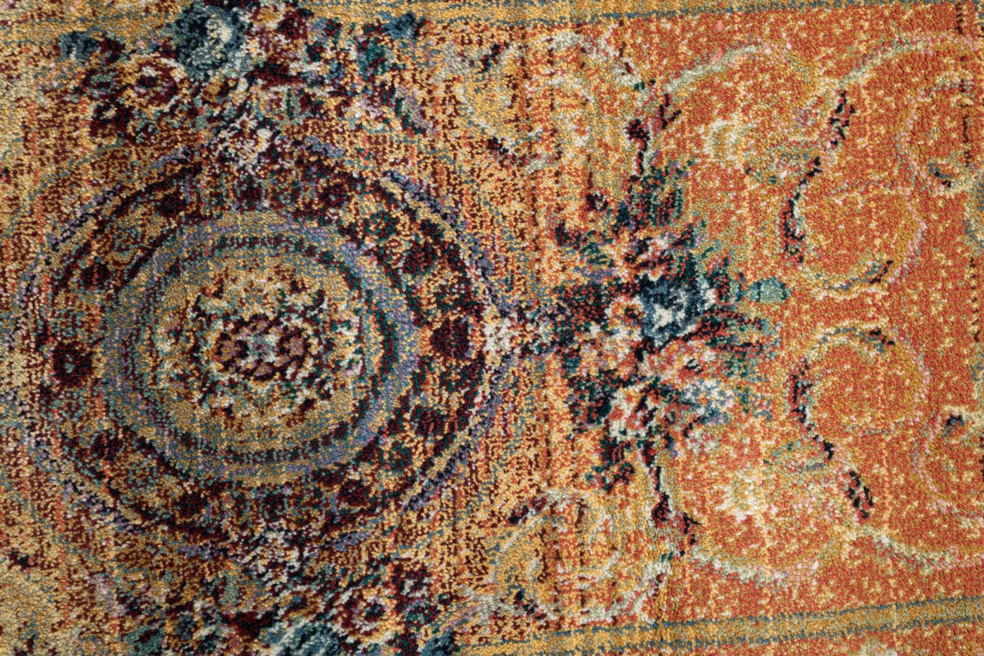 Tapis Gabiro Medaillon, tissé, rond