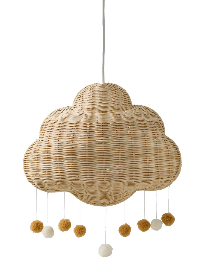 Abat-jour nuage en rotin