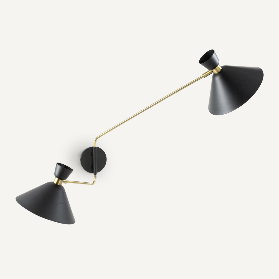Applique double, laiton vieilli Zoticus