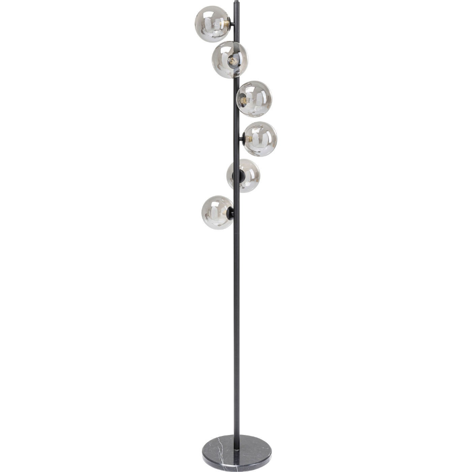 Lampadaire en verre et acier, SCALA BALLS