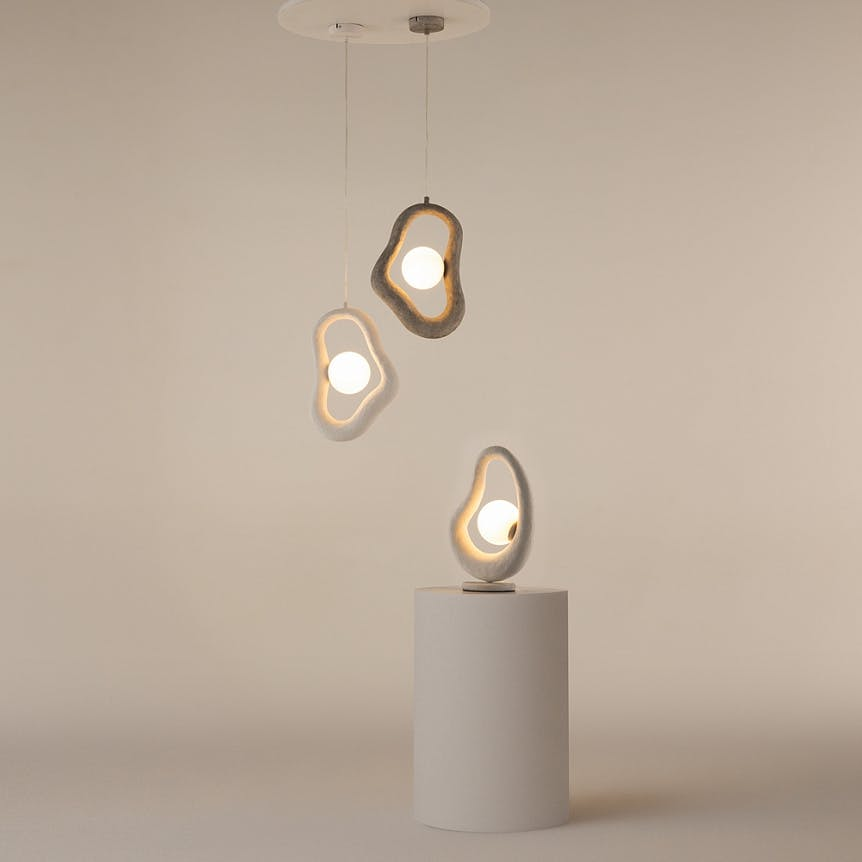 Lampe à poser organique 1 globe LULING