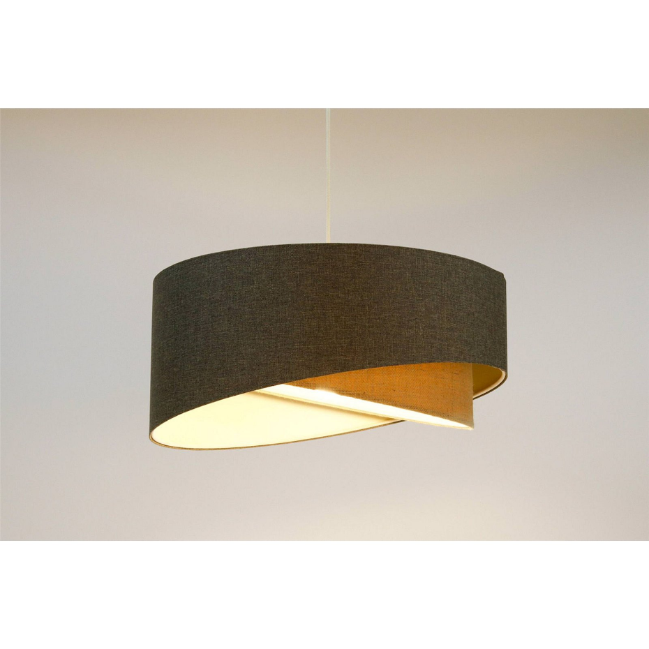 Suspension ronde en tissu et chanvre Boho