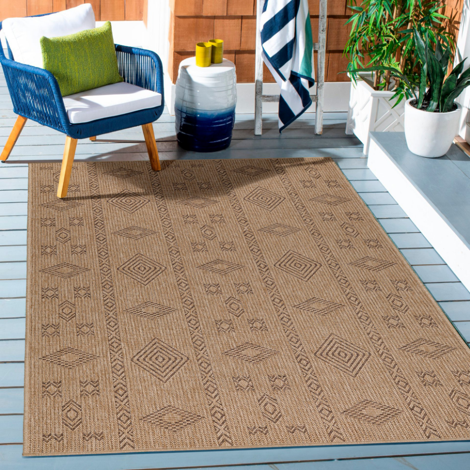 Tapis intérieur extérieur aspect jute uni DHAKA