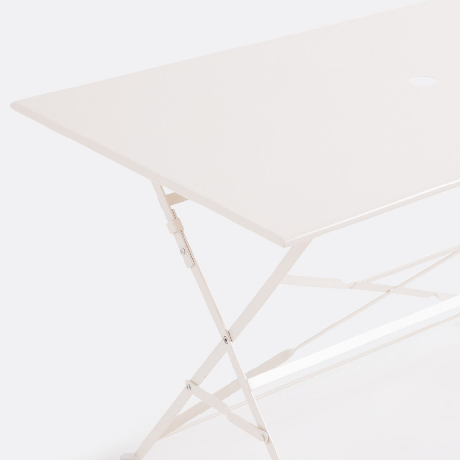 Table pliante rectangulaire, métal fer Ozevan