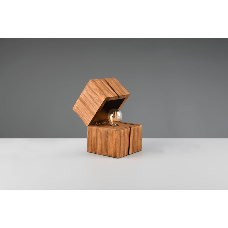 Lampe design en bois vintage, TRESOR