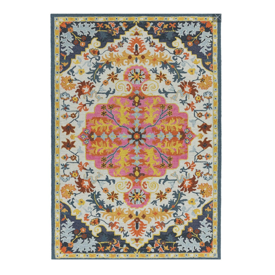 Tapis salon et chambre classique en laine  BONDI MEDAILLON