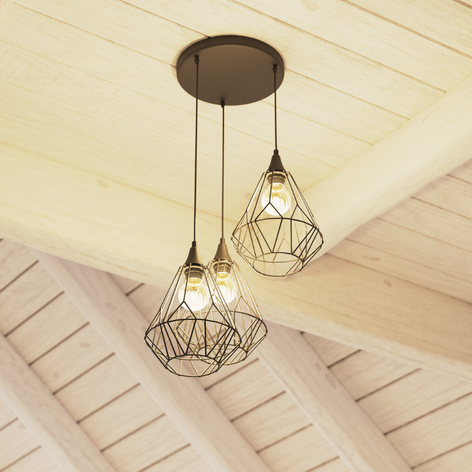 Suspension filaire 3 spots KAORE