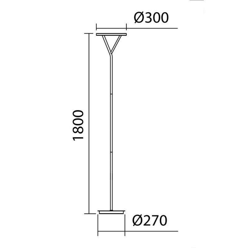 Lampadaire led Plano dimmable laiton mat