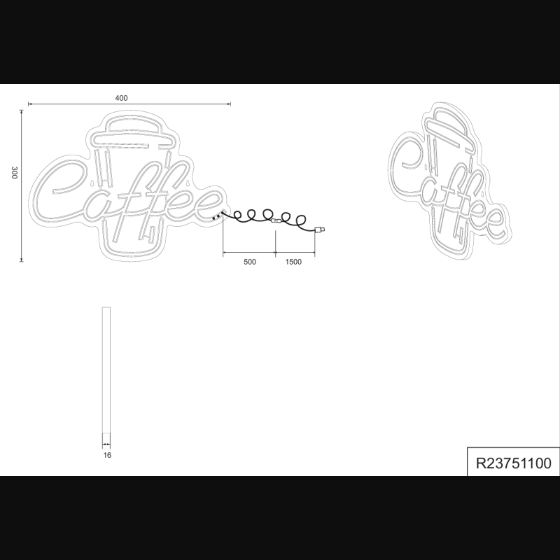 Applique pop, COFFEE