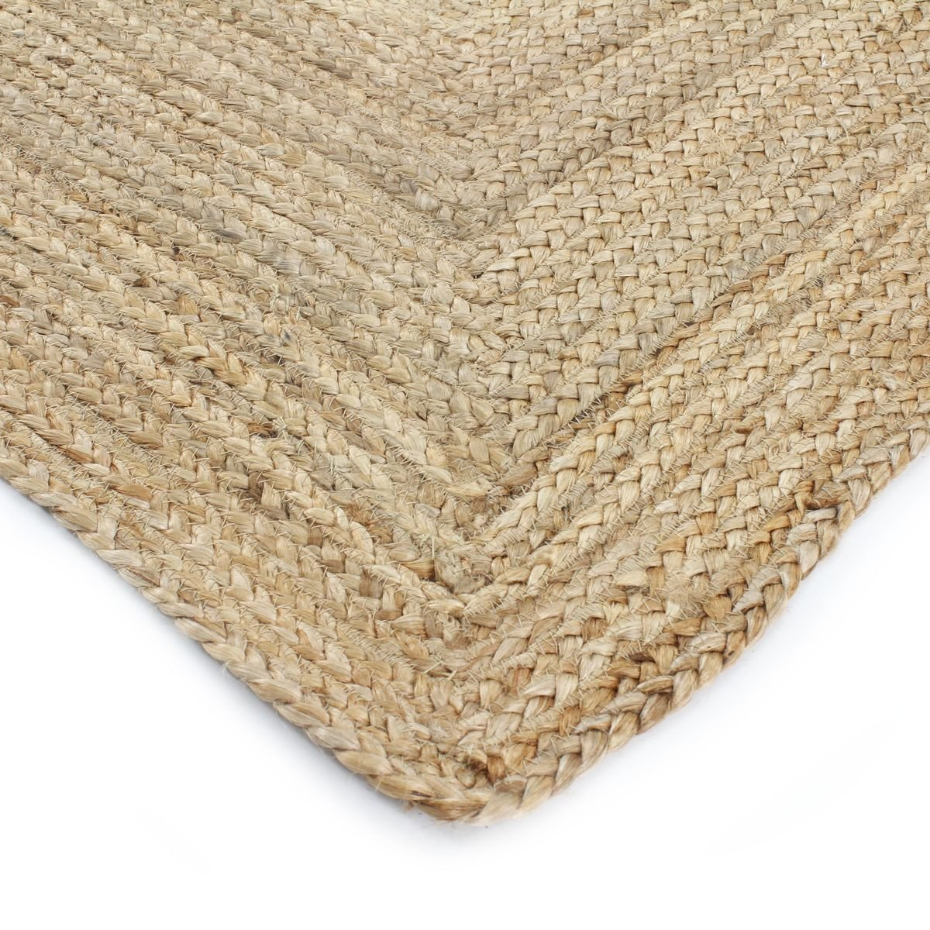 Tapis salon en jute tressé  artisanal VEGETAL JUTE - style bohème