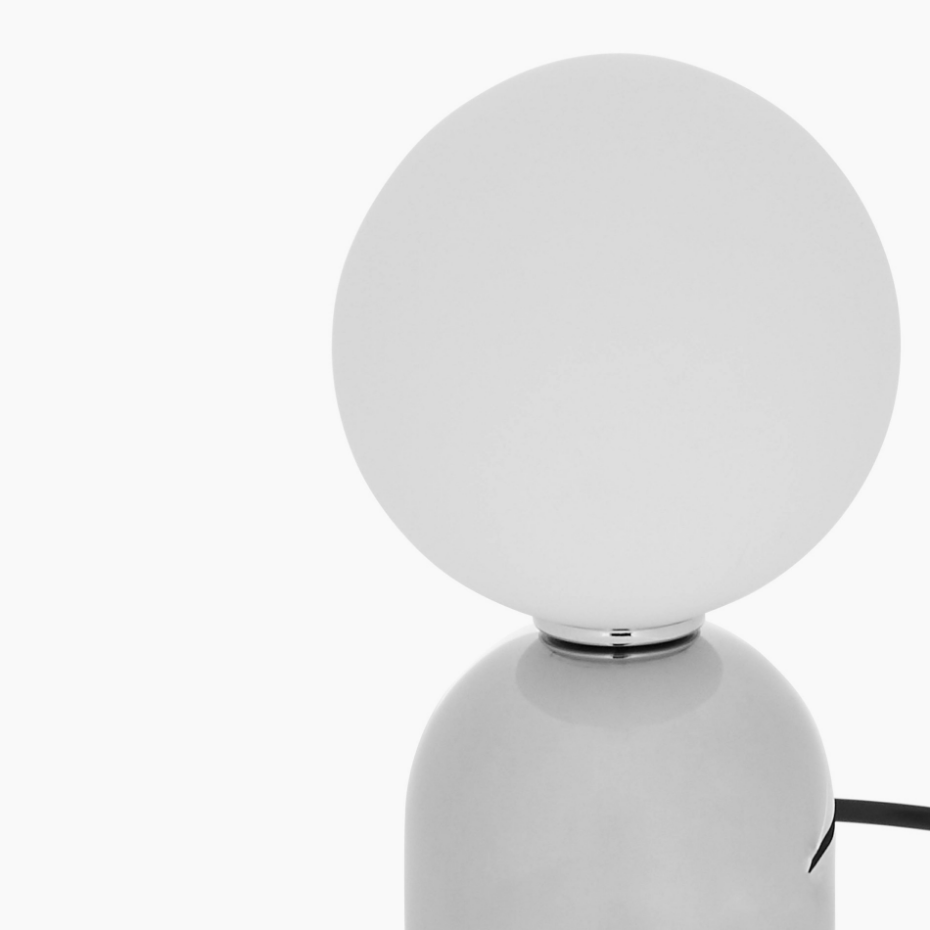 Lampe boule, 12xH22cm, en métal