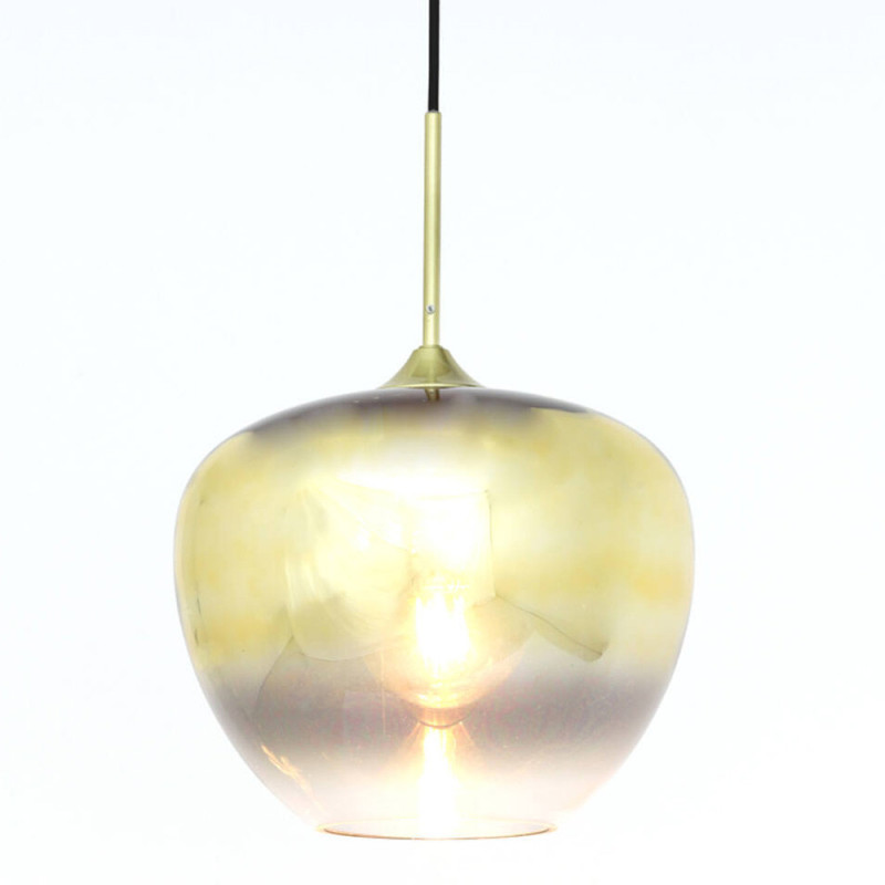 Suspension Verre Mayson Or Et Transparent Diam.30