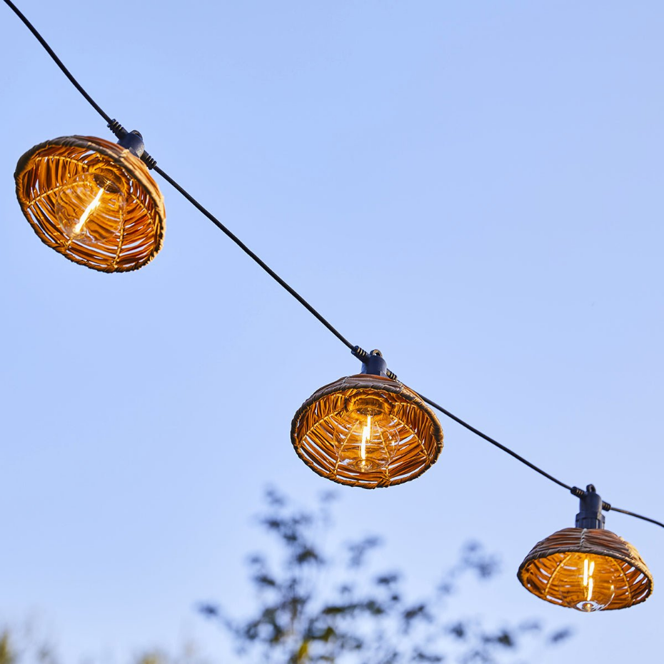 Guirlande poly rotin COTTAGE 10 LED 5.7M