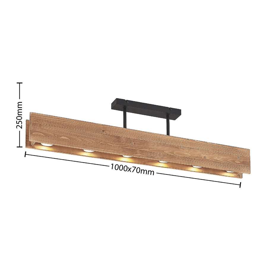 Plafonnier en bois scandinave, Malwin