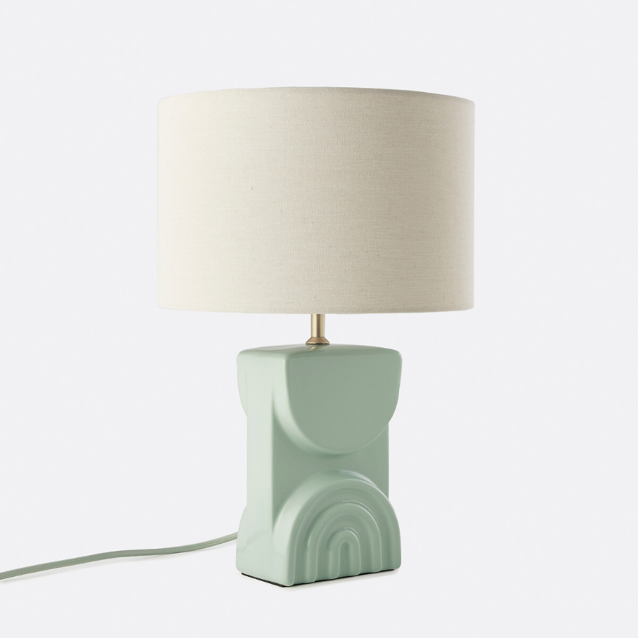 Lampe à poser céramique et lin, Topia