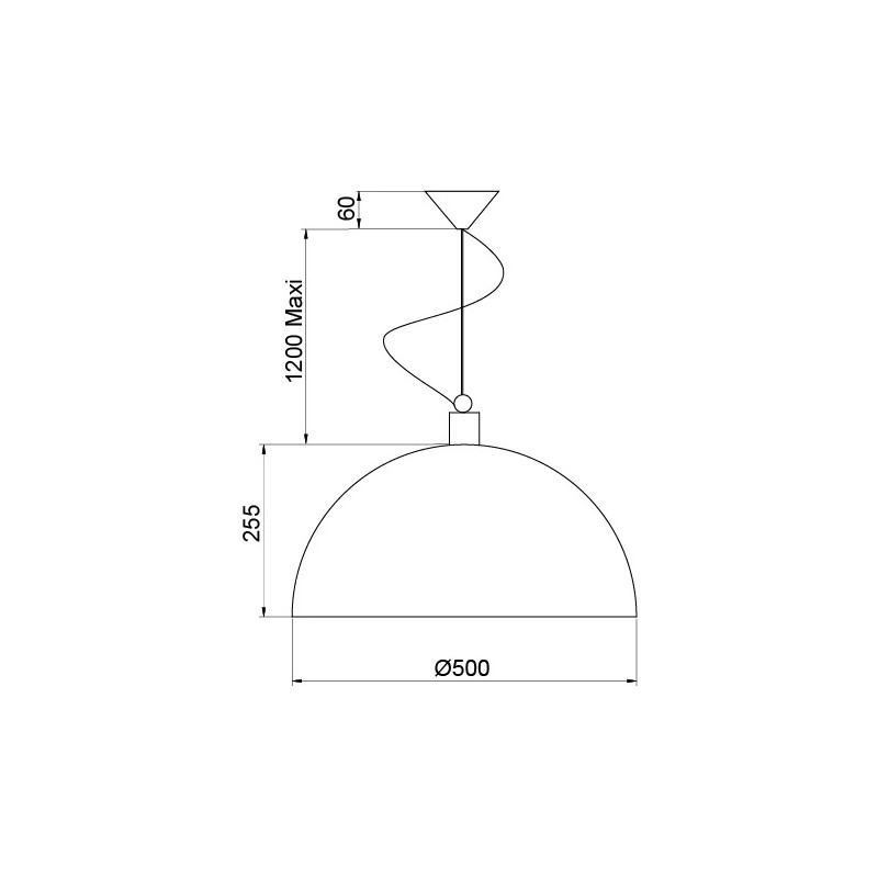 Suspension en métal industriel, D.50 , DOME RS