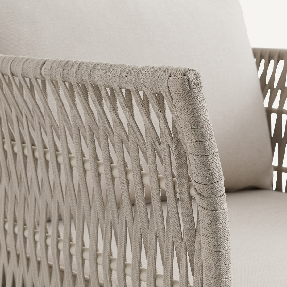 Fauteuil de jardin sangles tressées, Leandra