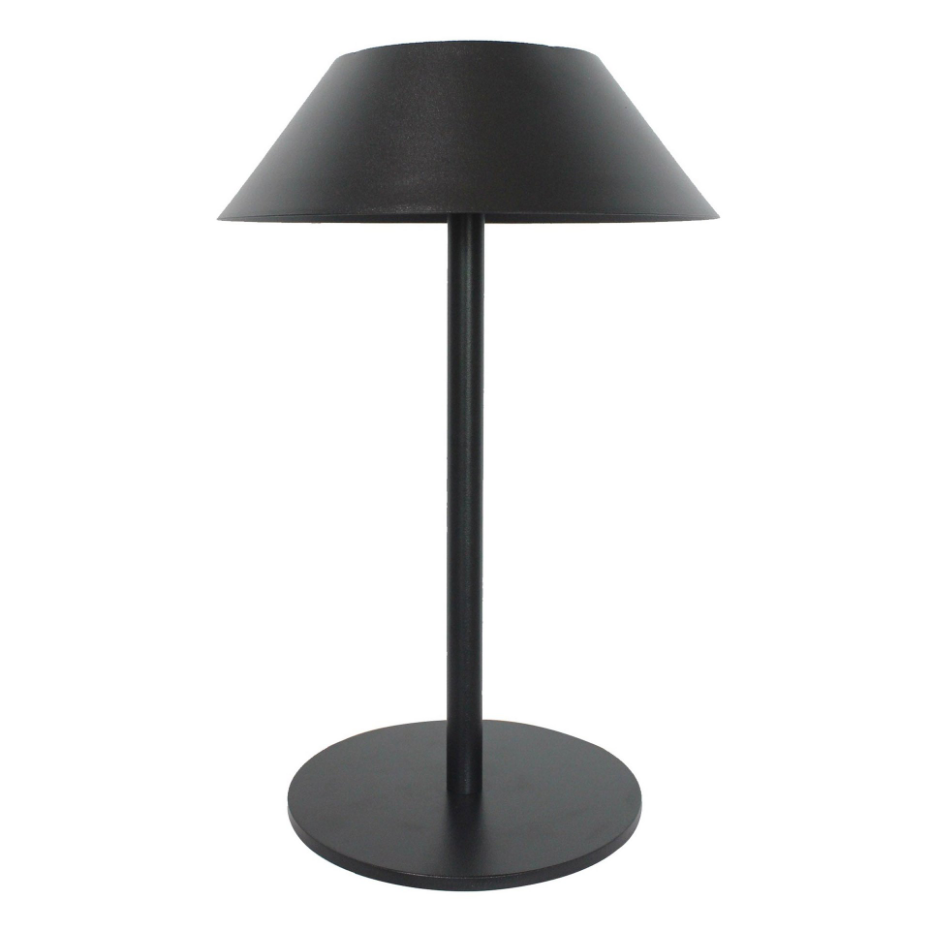 Lampe de table solaire NERIO SMALL en acier noir H31cm