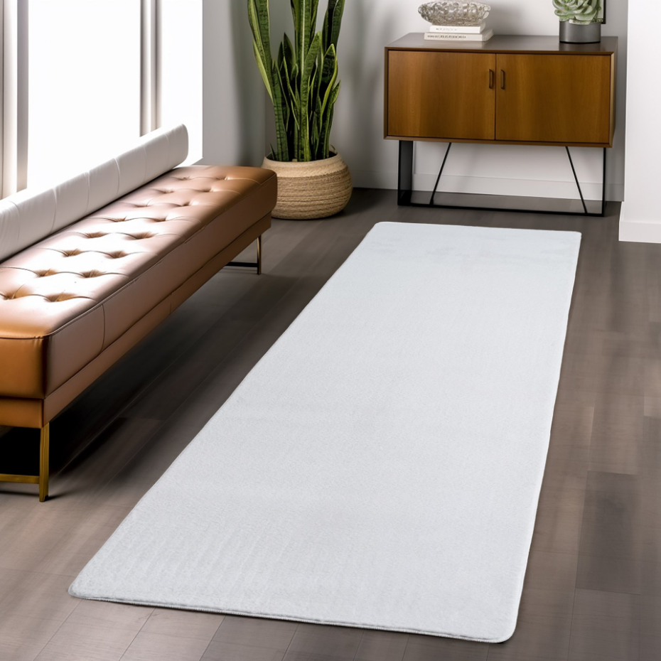 Tapis de salon uni doux ALBA