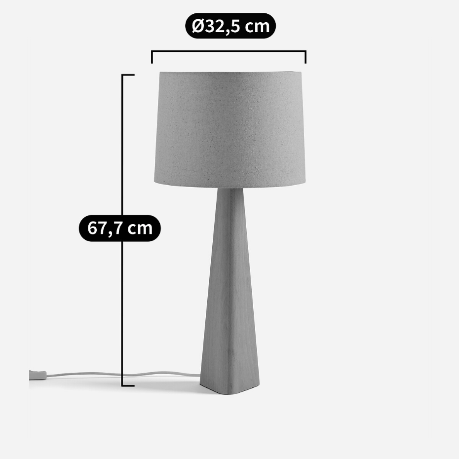 Lampe en chêne et lin, Nestwood