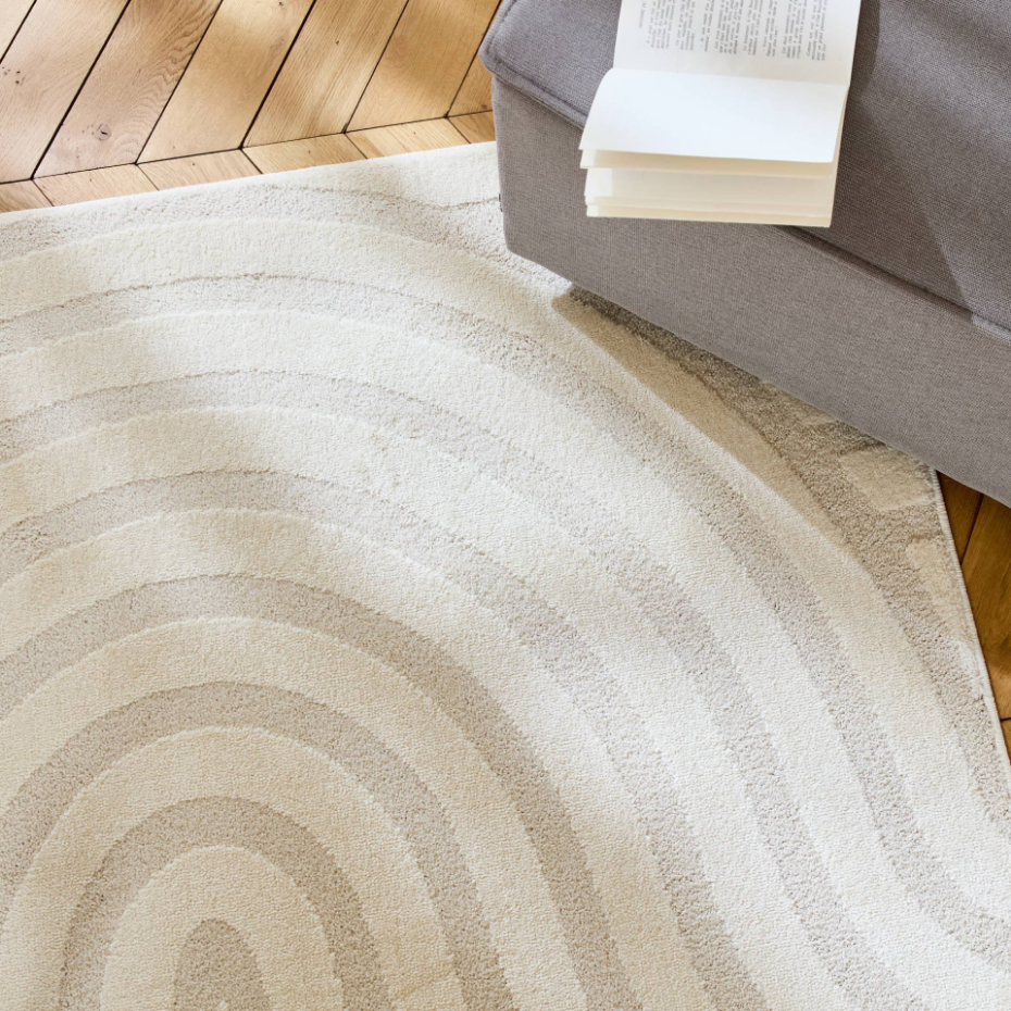 Tapis intérieur motifs arches crème BLAKE