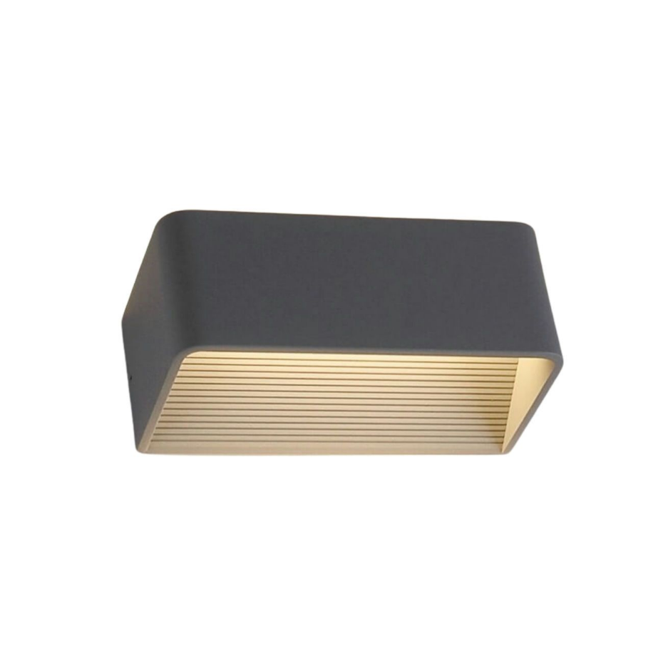 Applique LED grise 20 cm murale - QUADRA